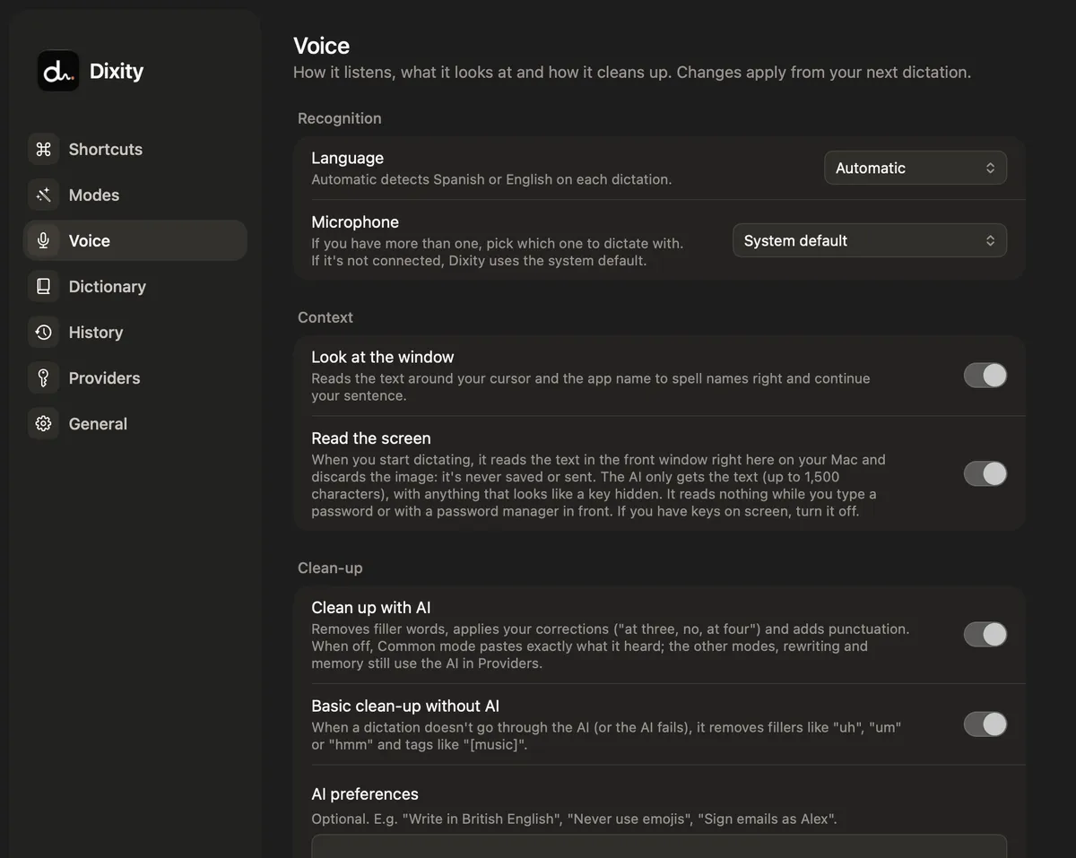Dixity: Voice