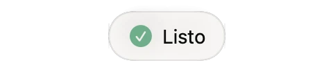 La píldora con el texto listo